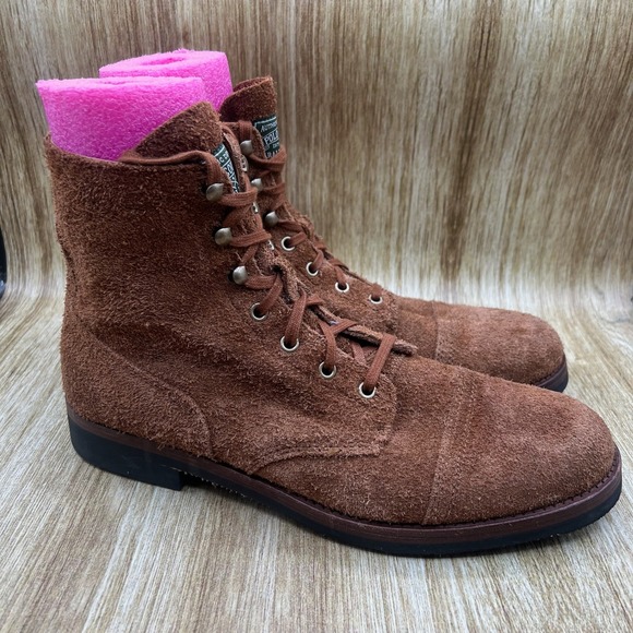 Polo Ralph Lauren Country Enville Men's Size 13 Brown Suede Leather Ankle Boots - Picture 1 of 9